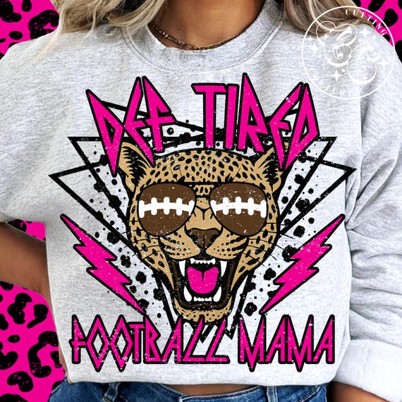Def Tired Football Mama Png, Football Mama Sublimation Design, Funny Football Png, Football Mama Shirt Png, Football Game Day Png #180