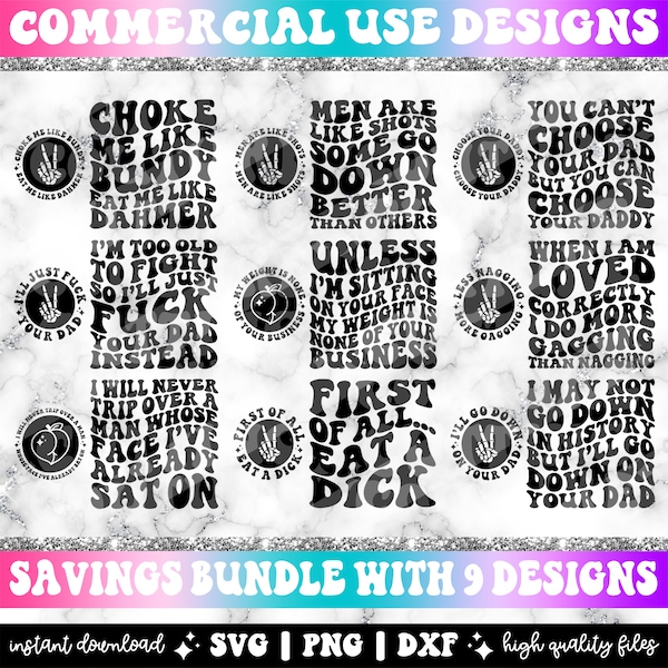 Sarcasm Png Bundle, INCLUDES 9 DESIGNS, Sarcasm Svg Bundle, Sublimation Bundle, Adult Humor Png Bundle, Retro Svg Bundle, Funny Png Bundle