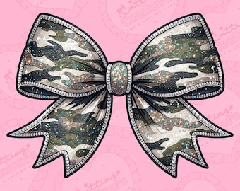 Lazo de camuflaje PNG, Lazo de camuflaje PNG, Camuflaje femenino PNG, Caza femenina PNG, Camuflaje DTF, Camuflaje DTG, Diseño imprimible, Descarga digital