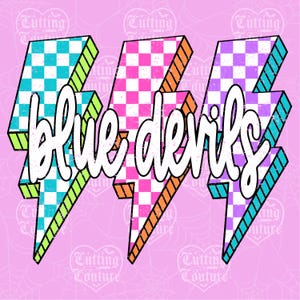 Blue Devils png, geruit png, retro Blue Devils-sublimatie, wedstrijddag png, shirt Blue Devils, Blue Devils-mascotte png, neonduivels png #359