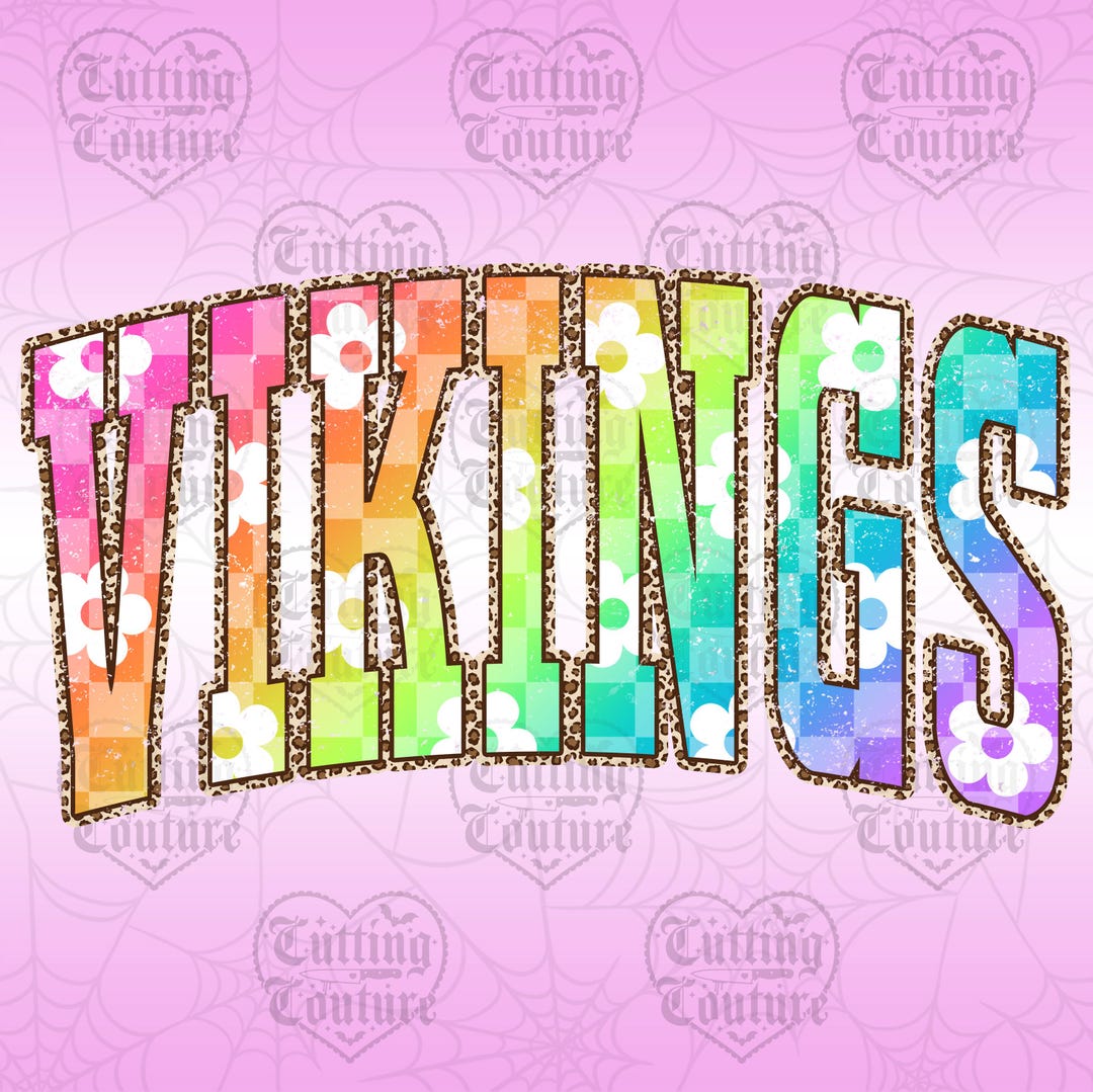 Spring Vikings Png, Easter Vikings Png, Checkered Png, Retro Png, Daisy ...
