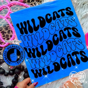 Wildcats (Png), Wildcats retro ondulado (Png), Sublimación de Wildcats, Día del juego (Png), Camiseta de Wildcats (Png), Mascota de Wildcats (Png), Diseño de bolsillo delantero n.° 388