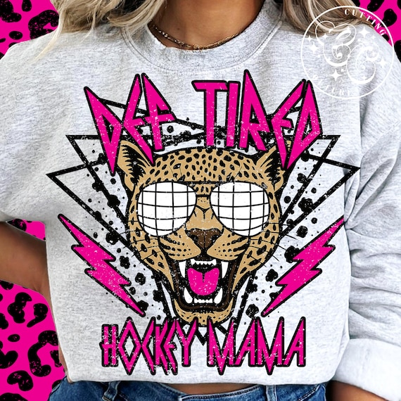 Def Tired Hockey Mama Png, Hockey Mama Sublimation, Funny Hockey Png, Hockey Mama Shirt Png, Hockey Game Day Png, Pink Hockey Png #187