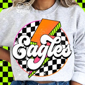 Águilas (Png), Cuadros (Png), Sublimación de Águilas Retro, Día del Juego (Png), Camiseta de las Águilas, Mascota de las Águilas (Png), Águilas Neón (Png), DTF, DTG #414