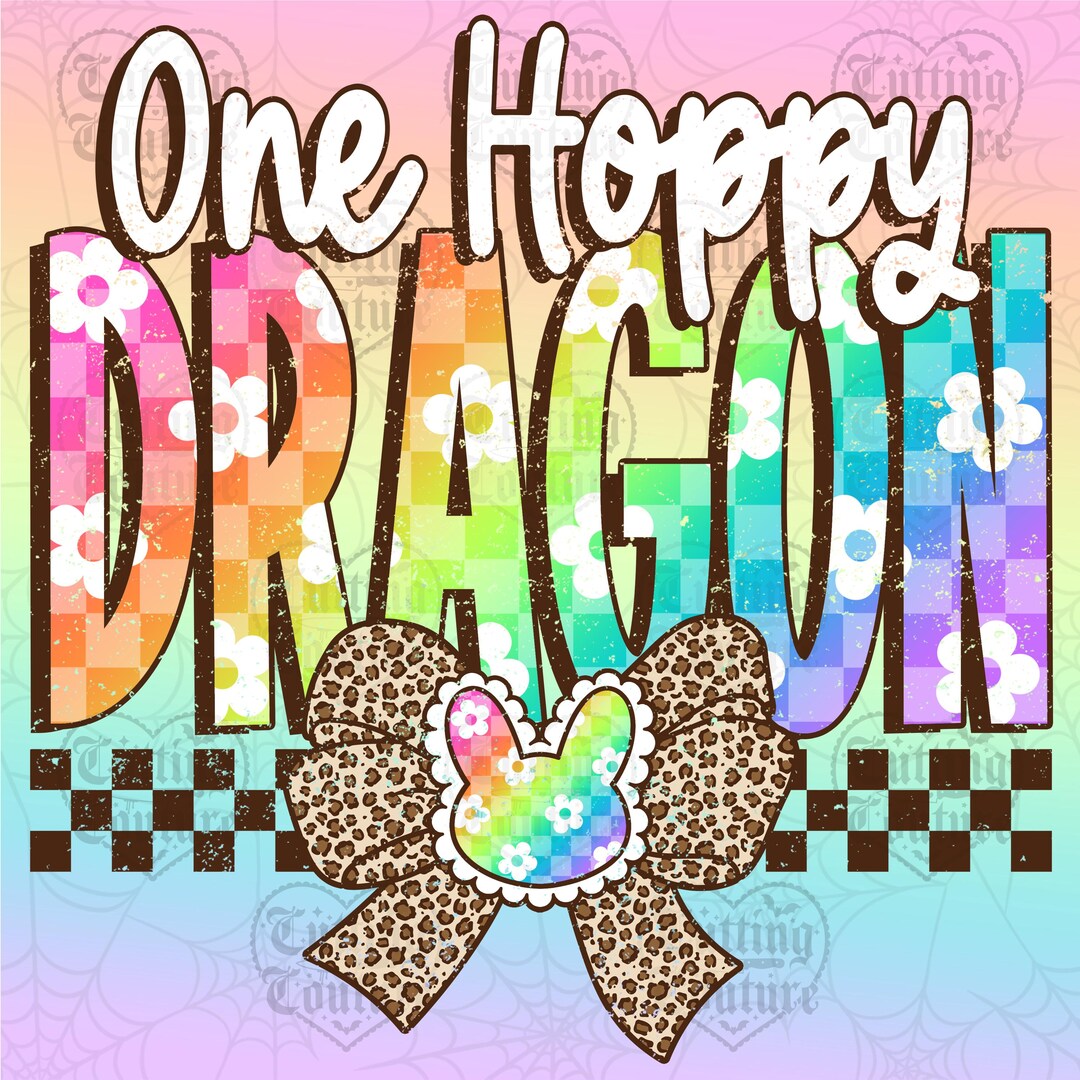 Spring Dragons Png, Easter Dragons Png, Checkered Png, Retro Png, Daisy ...