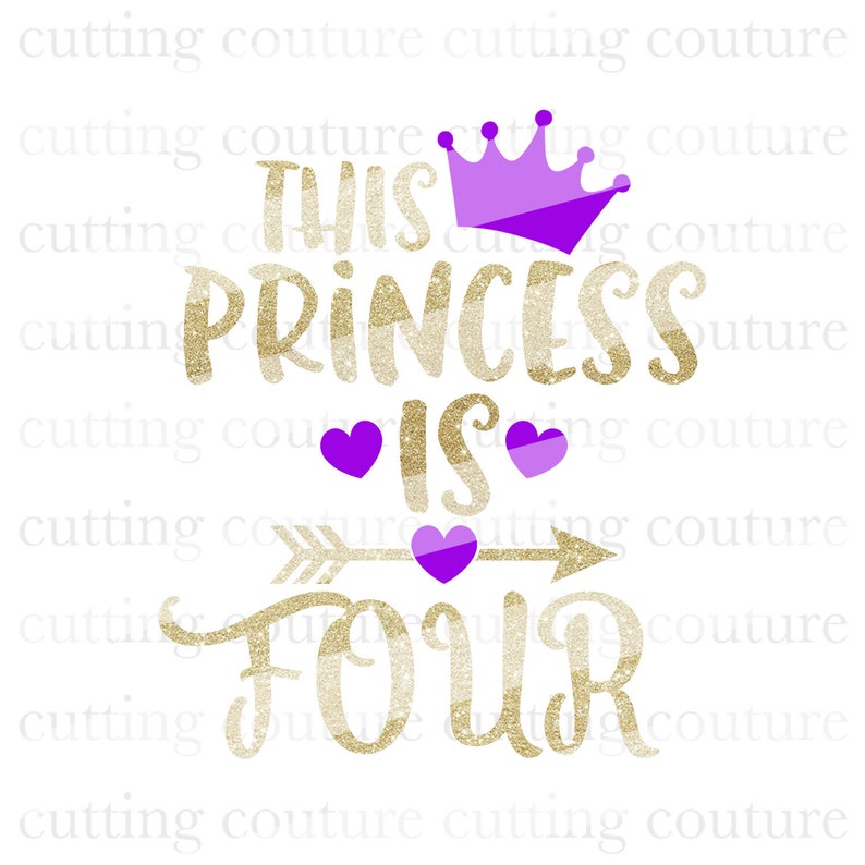 Download 4th Birthday Svg Cutting File Fourth Birthday Svg Princess ...