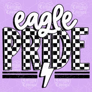 Eagle Pride Png, Checkered Eagles Png, Retro Eagles Sublimation Design, Game Day Png, Eagles Shirt, Eagles Mascot Png, DTF, DTG #555