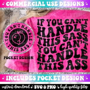 If You Can&#39;t Handle This Sass You Can&#39;t Handle This Ass Png, Sarcasm Svg, Sarcastic Png, Funny Quote Png, Funny Svg, Retro Png #83
