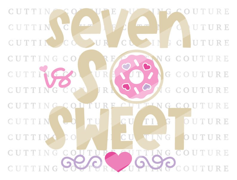 Download 7th Birthday Svg Donut Svg Donut Birthday Svg Seven Is So ...