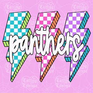 Panteras PNG, Cuadros PNG, Sublimación retro de las Panteras, Día del partido PNG, Camiseta de las Panteras PNG, Mascota de las Panteras PNG, Panteras neón PNG, DTF, DTG #333