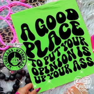 A Good Place To Put Your Opinion Is Up Your Ass Png, Sarcasm Png, Retro Png, Funny Png, Snarky Png, Sarcastic Png, Wavy Png, Font Pocket #26