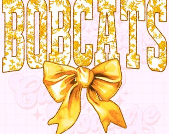 Bobcats Png, Gold Toile Png, Bobcats Sublimation, Game Day Png, Bobcats Shirt Png, DTF, DTG, Bobcats Mascot Png, Gold Bobcats Png #13