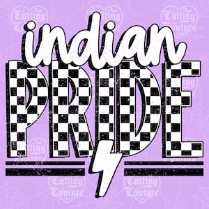 Indian Pride Png, Checkered Indians Png, Retro Indians Sublimation Design, Game Day Png, Indians Shirt, Indians Mascot Png #570