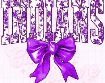 Indians Png, Purple Toile Png, Indians Sublimation, Game Day Png, Indians Shirt Png, DTF, DTG, Indians Mascot Png, Purple Indians Png #15