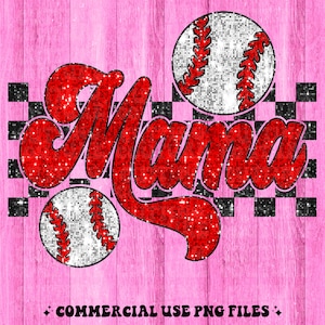 Sequin Baseball Mama Png, Sparkly Baseball Mama Png, Sequin Baseball Png, Glitter Baseball Png, Baseball Season Png, Game Day Png #133