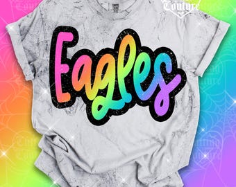 Retro Eagles Png, Retro Eagles Sublimation Design, Game Day Png, Eagles Shirt, Neon Eagles Mascot Png, Eagle Pride Png, DTF, DTG #653