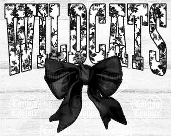 Wildcats Png, Black Toile Png, Wildcats Sublimation, Game Day Png, Wildcats Shirt Png, DTF, DTG, Wildcats Mascot Png, Black Wildcats Png #11