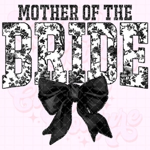 Madre della sposa Png, Tela nera Png, Floreale Png, Chinoiserie Png, DTG, DTF, Madre della sposa Design a sublimazione, Bachelorette Png #5