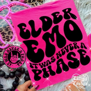 Elder Emo Png, It Was Never A Phase Png, Sarcasm Png, Retro Png, Alternative Png, Wavy Png, Font Pocket Design, Elder Emo Shirt Png #25