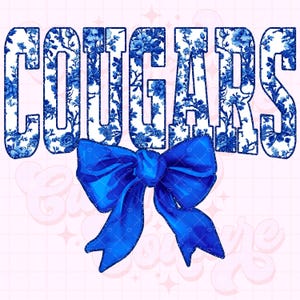 Cougars Png, Blue Toile Png, Cougars Sublimation, Game Day Png, Cougars Shirt Png, DTF, DTG, Cougars Mascot Png, Blue Cougars Png #24