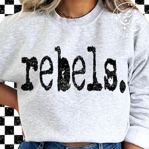 Rebels Png, Rebels Typography Png, Mascotte de Rebels Typography Png, Design sublimation de rebelles, T-shirt de rebelles Png, Mascotte de rebelles Png #113