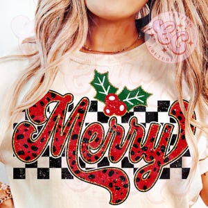Retro Checkered Merry Png, Christmas Png, Christmas Shirt Design, Retro Christmas Png, Merry Christmas Png, Christmas Sublimation Design #74
