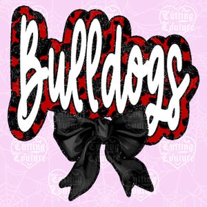 Bulldogs Png, Red Leopard Png, Bulldogs Sublimation, Game Day Png, Bulldogs Shirt Png, DTF, DTG, Bulldogs Mascot Png, Red Bulldogs Png #665