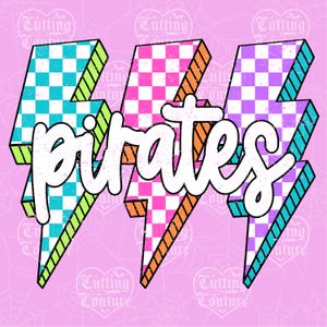 Piraten png, geruite png, retro piratensublimatie, wedstrijddag png, piratenshirt, piratenmascotte png, neonpiraten png, DTF, DTG #343