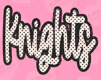 Polka Dot Knights Png, Sublimation Design, Game Day Png, Knights Mascot Png, Printable Design, Digital Download, DTF, DTG