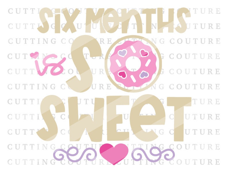 Download Half Birthday Svg Donut Svg Donut Birthday Svg Six Months ...