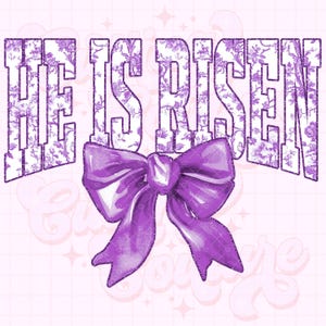 Er ist auferstanden Png, religiöses Ostern Png, Lavendel Toile Png, Ostern Sublimationsdesign, Ostern DTF, DTG, christliches Ostern Png, Jesus Png # 19