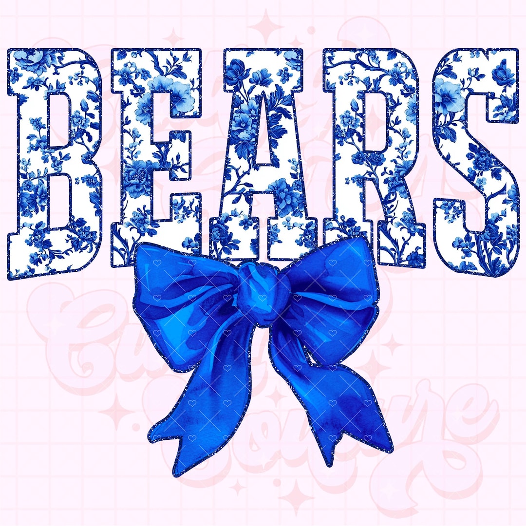Bears Png, Blue Toile Png, Bears Sublimation, Game Day Png, Bears Shirt ...