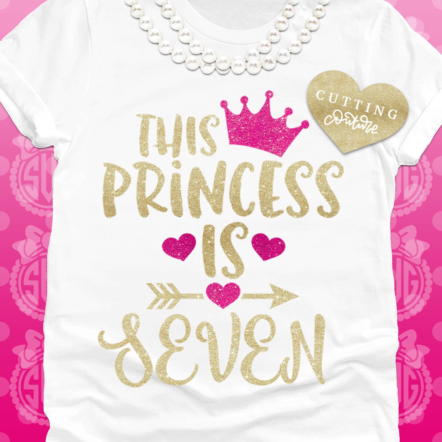 Download 7th Birthday Svg Cutting File Seventh Birthday Svg Princess Etsy