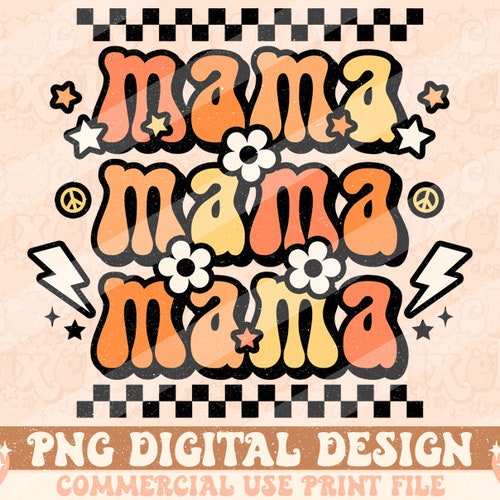 Mama Png Mama Sublimation Design Retro Png Boho Png Retro - Etsy