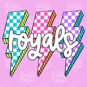 Royals PNG, Cuadros PNG, Sublimación Retro Royals, Día del Juego PNG, Camiseta Royals, Mascota Royals PNG, Royals Neon PNG, DTF, DTG #372