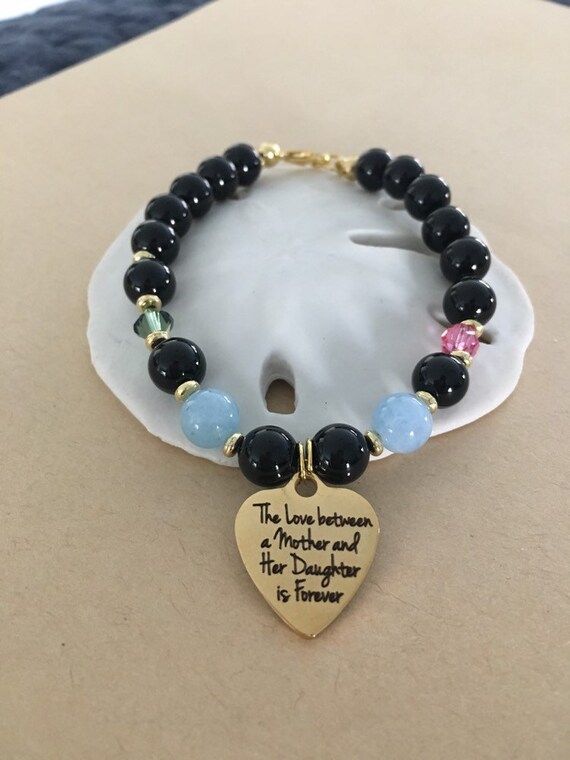 mother daughter birthstone bracelet