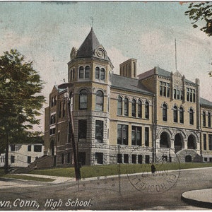 1908 High School de Middletown, vintage de Middletown, Cartão Postal | Usado | Costas indivisas