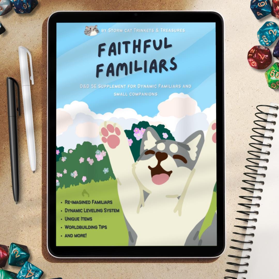 Faithful Familiars - DND 5E Supplement - Printable DND Homebrew Rules ...
