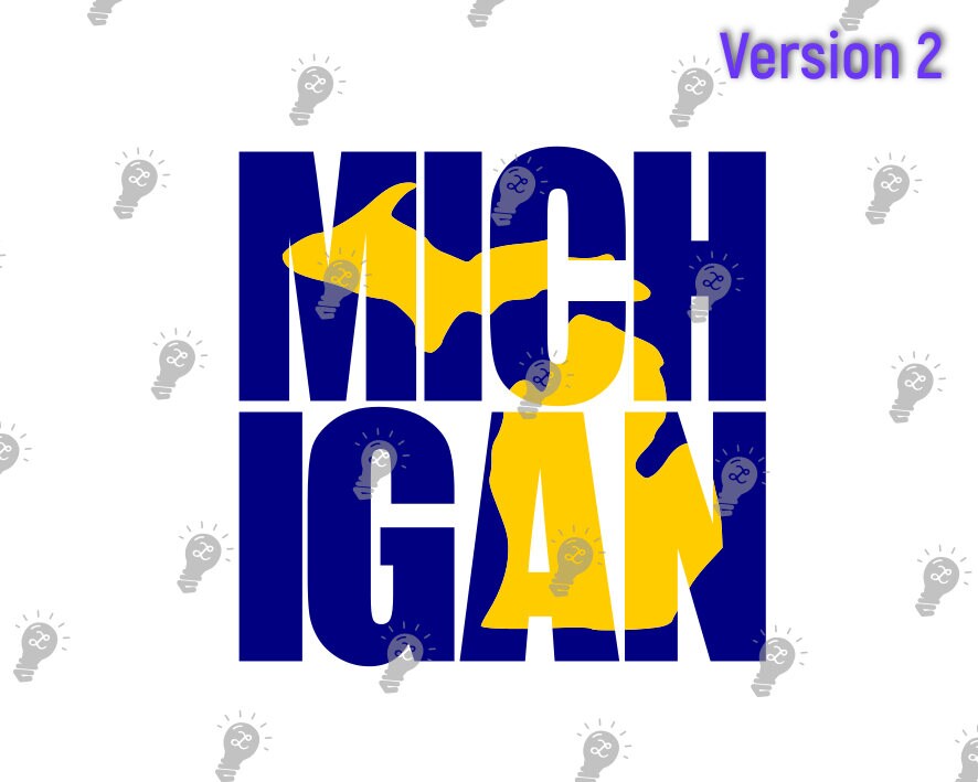 Michigan M Dxf File Michigan Knockout Design and Cut File .svg .pdf .png .eps .dxf - Etsy