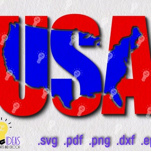 USA Knockout Design and cut file .svg .pdf .png .eps .dxf