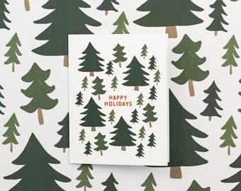 Christmas Tree Greeting Card • Happy Holidays Card + Envelopes • Christmas Cards • Blank Greeting Card • Card Set of 5