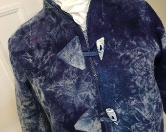 Handmade dyed & Sewn 100% Virgin Wool Jacket (1X-2X) Unique