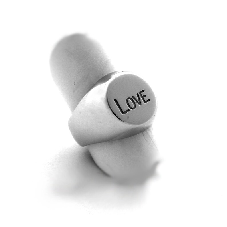 Anello Con Sigillo Con Iniziali Retr&ograve; Per Uomo 8mm Timbro Pesante