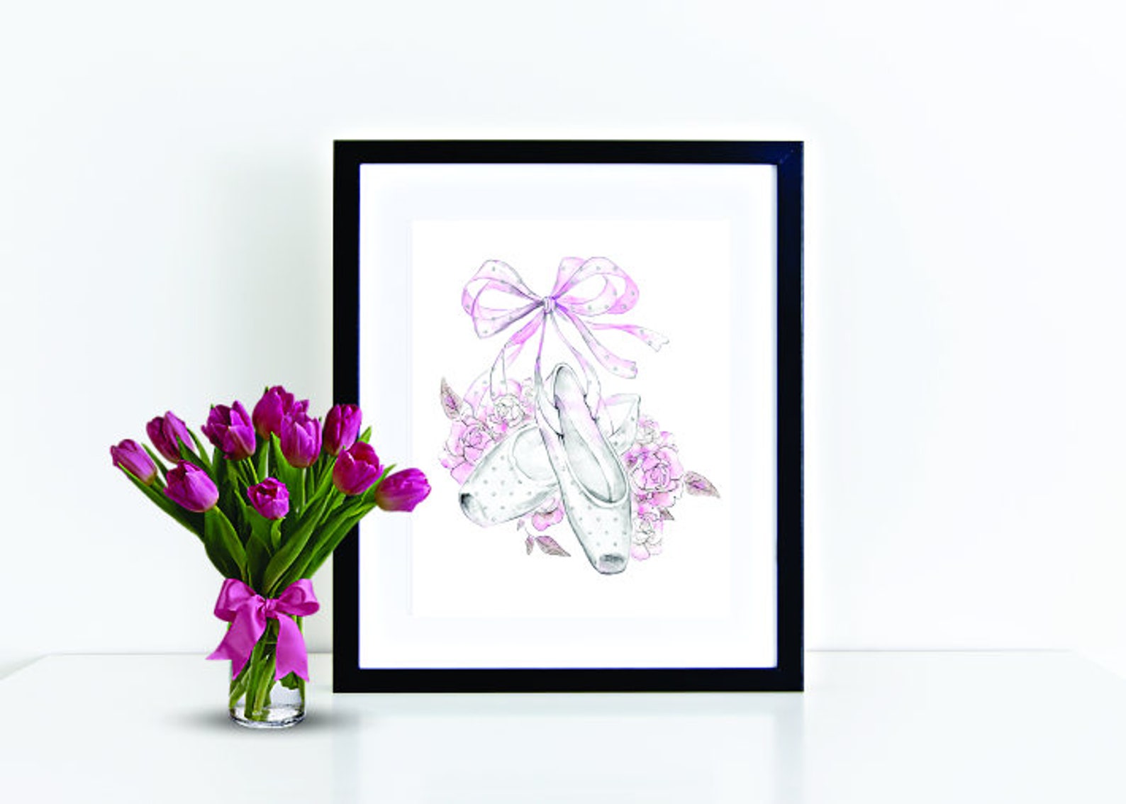 dance gift, ballet shoe print, dancer recital gift, dance print, dance poster, pointe shoes, girl nursery print, girl bedroom de