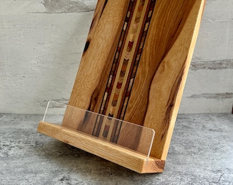 Handmade Hickory Cookbook/Tablet Stand: Kitchen Recipe Holder
