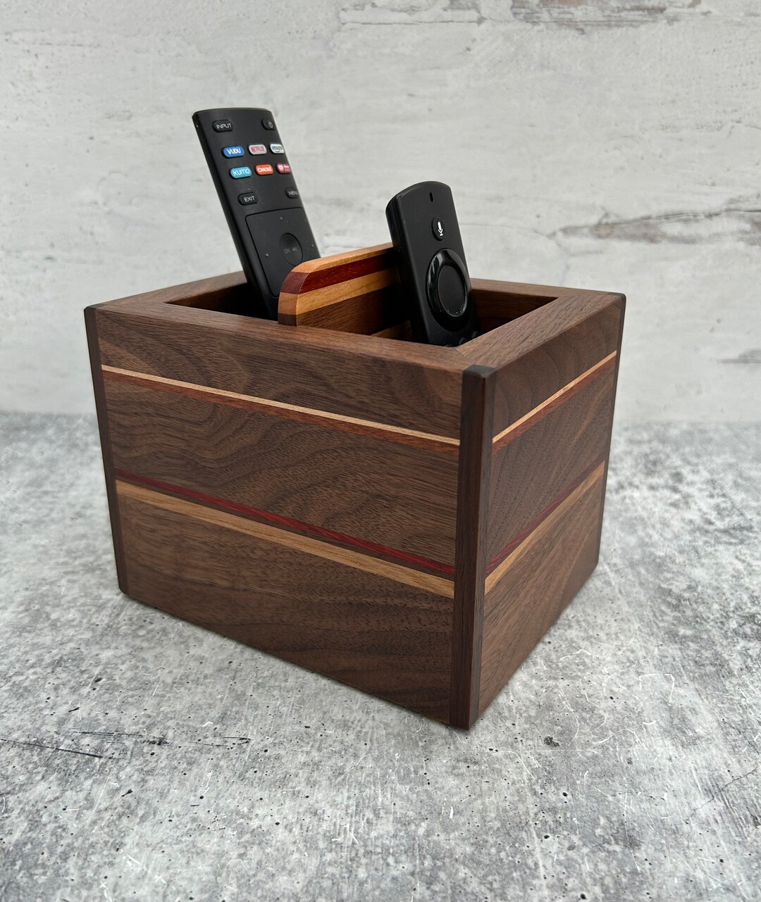 Remote Control Holder Handmade Clicker Keeper Desk Organizer Caddy by