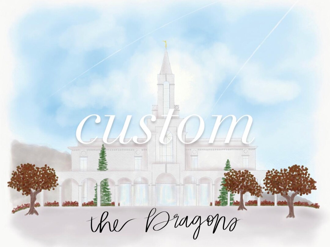 CUSTOM LDS Temple Print - Etsy
