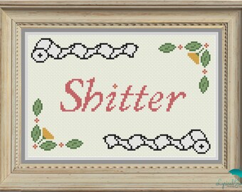 Cross Stitch PDF Pattern: Shitter