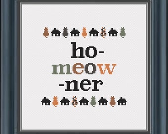 Cross Stitch PDF Pattern: Homeowner