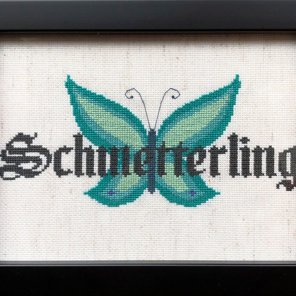 Cross Stitch PDF Pattern: Schmetterling